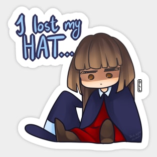 I lost my hat Sticker